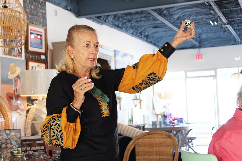 Roksolana Tymiak-Lonchyna explains not only the method for making pysanky, but also the history behind it.