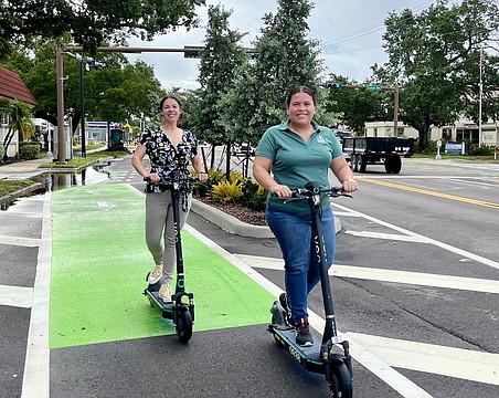 Corinne Arriaga (left) has been promoted to the city's chief transportation planner and Alvimarie Corales to capital projects manager.