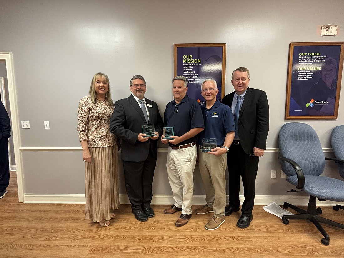Andy Dance pictured with Marci Murphy, Brevard County Commissioner Rob Feltner, Volusia County Council Member Jake Johansson, and Lloyd Gregg. Courtesy photo