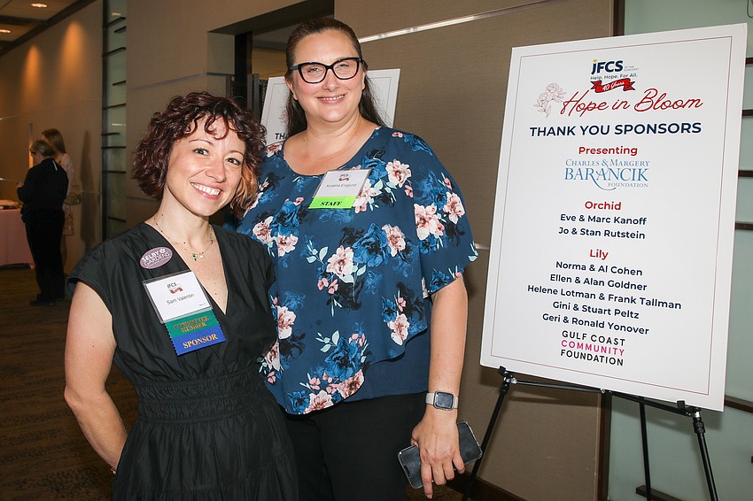 Event planner Sam Valentin with Kristina Englund