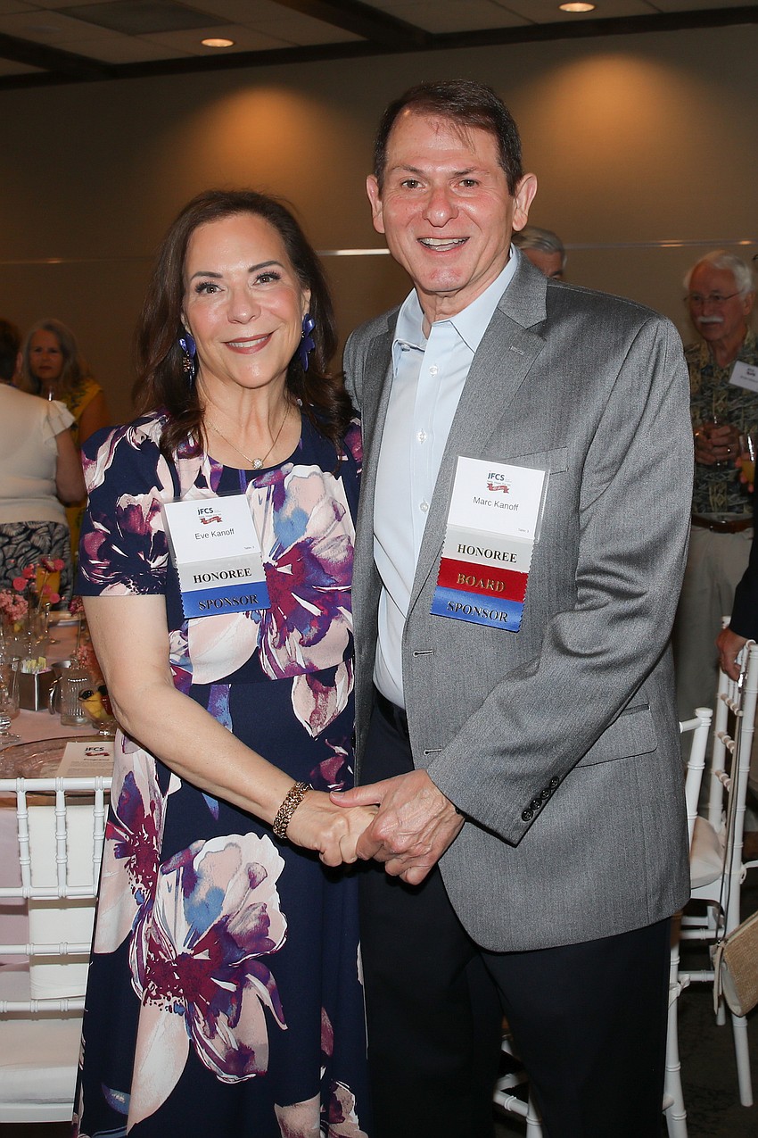 Eve and Marc Kanoff are honored at Hope in Bloom held at Selby Gardens on March 29.