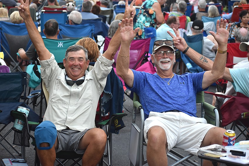 Bradenton's Dave Anstey and Dick Gross are regulars at Music on Main, which runs at Main Street at Lakewood Ranch on the first Friday of the month.