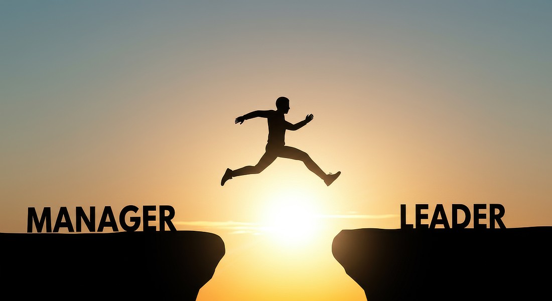 Leadership at the top of an organization requires a mindset shift from being a manager.