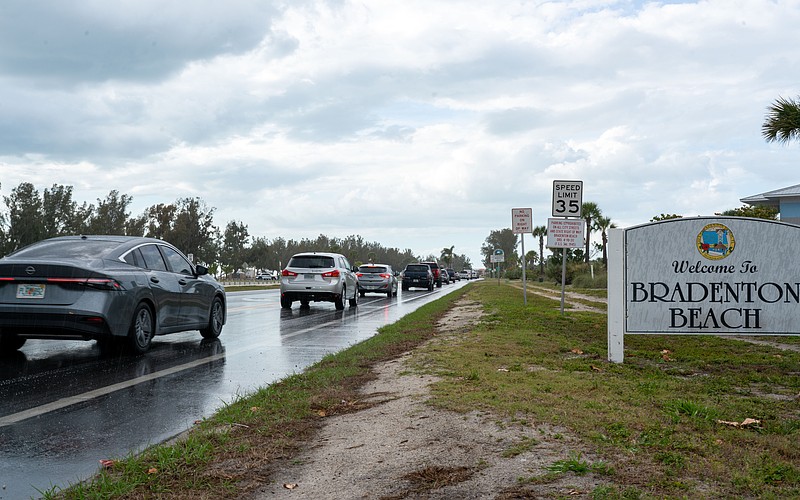 Traffic is often bumper to bumper on Gulf Drive South. During spring break, even rainy days didn’t stop tourists from flocking to Anna Maria Island.