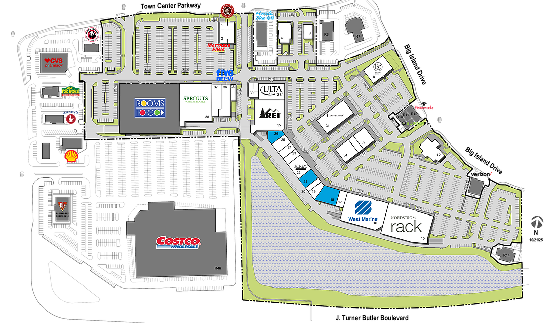 Purple Innovation Inc. is proposed in The Markets at Town Center in Unit 23, called Unit 8 in permitting.