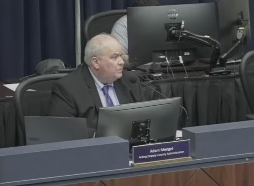 Adam Mengel has been named the Flagler County interim county administrator. Image courtesy of Flagler County March 16, 2026 meeting livestream