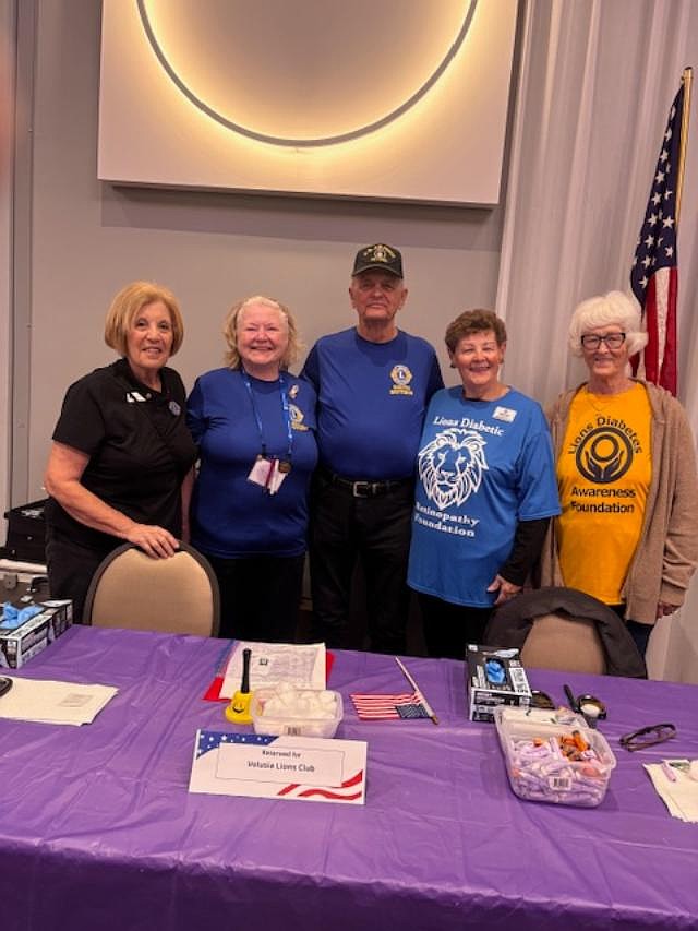 Port Orange Lion Nancy Gocke, South Daytona Lions Marcia Hilliard and Jerry Traudt, and Ormond-by-the-Sea Lions Bobbie Cheh and Marcia Pizzimenti. Courtesy photo