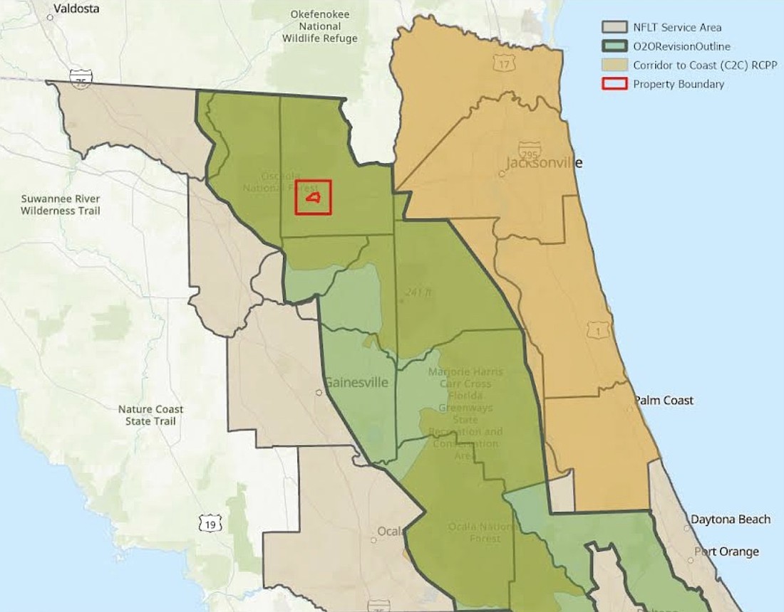 A 1,685-acre tract of working timberland in Baker County has been permanently preserved through a $3.7 million conservation easement facilitated by the North Florida Land Trust.