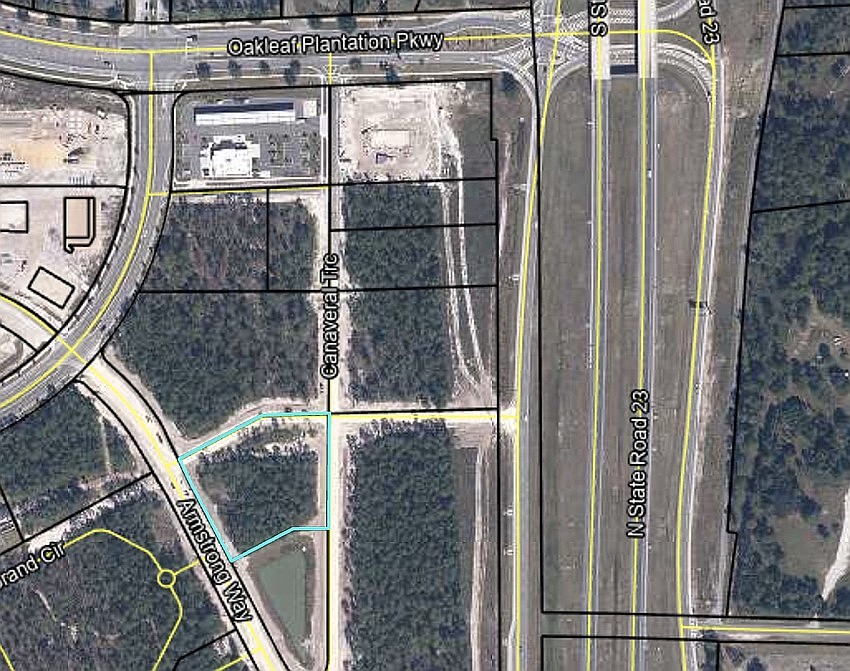 Plans are moving forward to transform an uncleared lot in Middleburg, Clay County, into a two-story building that would host a cigar bar, sit-down restaurant and drive-thru liquor store.