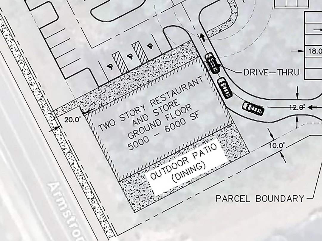 Armstrong Plaza, a two-story building with a restaurant, cigar lounge and retail store, is in development in Middleburg.