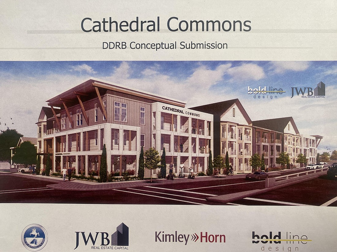 Cathedral Commons, a 120-unit affordable housing project at 527 Duval St., moved forward April 9, 2026, with conceptual design approval from the Downtown Development Review Board.