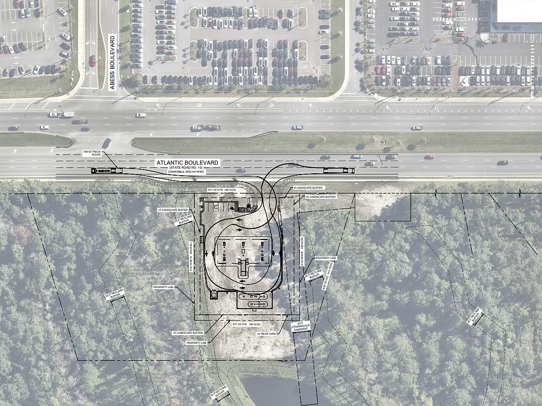 The St. Johns River Water Management District is reviewing a permit modification for a Harris Teeter fueling station along Atlantic Boulevard near Kernan Boulevard.