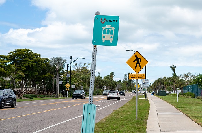 Manatee County Area Transit bus stops are unused on Longboat Key as on demand service using vehicles like the white Ford Explorer pictured are now the only public transportation options on the barrier island.
