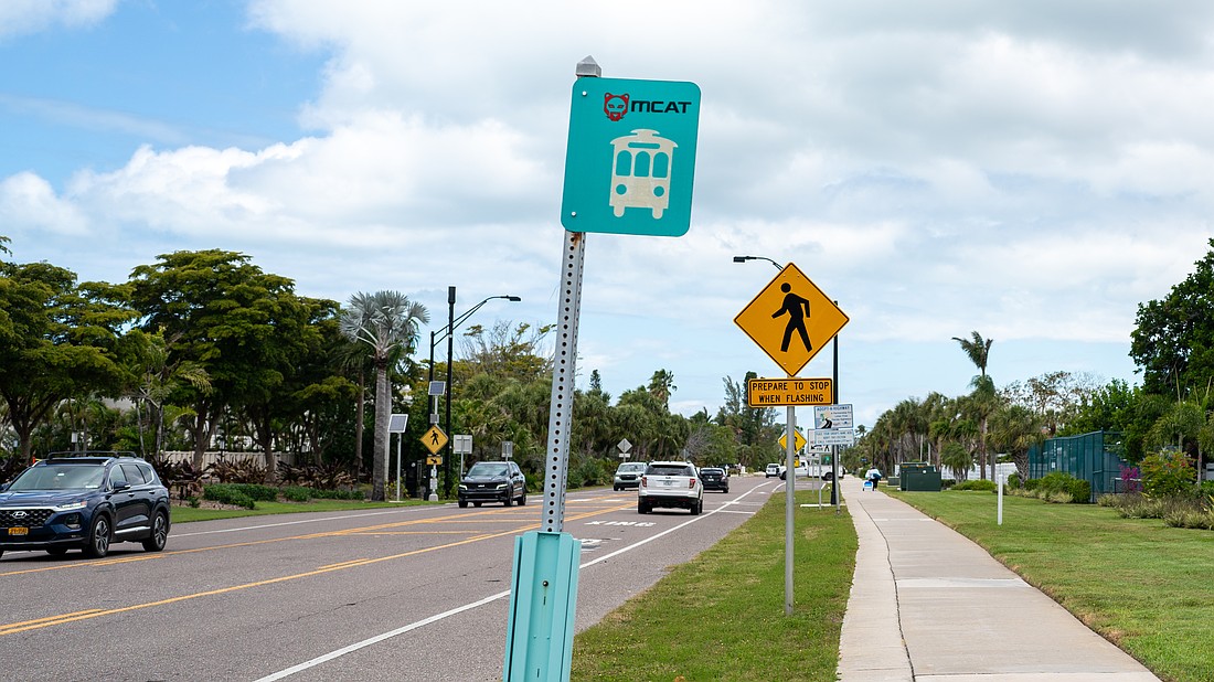 Manatee County Area Transit bus stops are unused on Longboat Key as on demand service using vehicles like the white Ford Explorer pictured are now the only public transportation options on the barrier island.