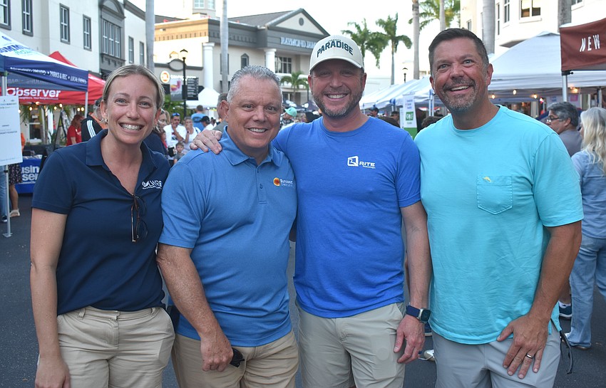 Lakewood Ranch Business Alliance's Brittany Lamont, Dom ViMaio, Wayne Parrish and Nick Feather are glad to do their part in bringing the people and businesses of Lakewood Ranch together.