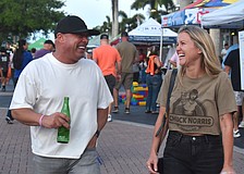 Lakewood Ranch's Luke and Ashley Gustafson moved from Texas 6 months ago They say events like the Lakewood Ranch Block Party put them in "magical awe."
