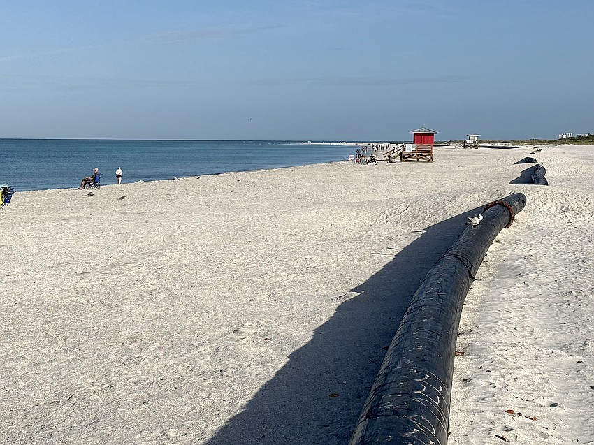 Lido Beach is mostly back to its pre-storm width, thanks to the nearly complete renourishment project.