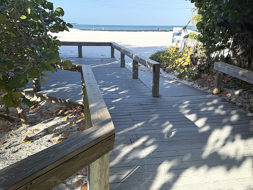 This walkover at Lido Beach Pavilion will be replaced as part of the city's dunes installation project.