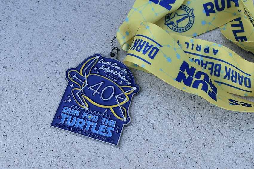 This year, all participants in Run for the Turtles received medals.