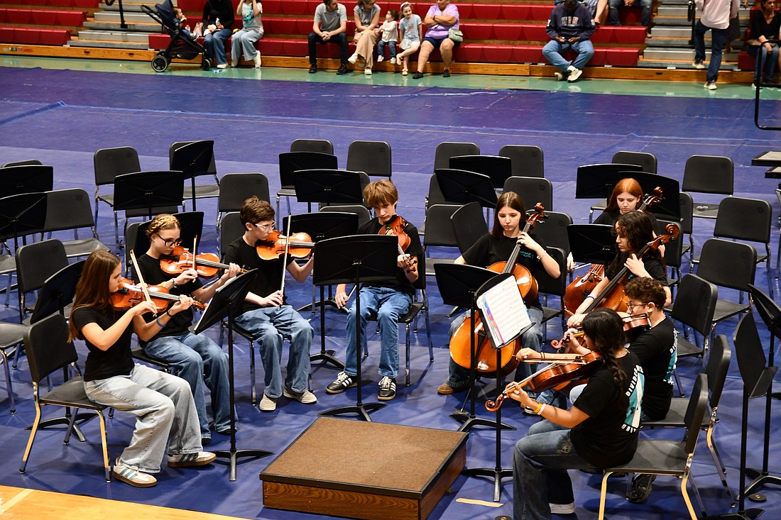 Southwest Middle School's combined intermediate concert orchestra kicked off the student performances at the Festival of the Arts.