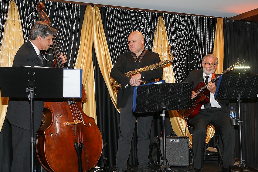Musicians perform during dinner.