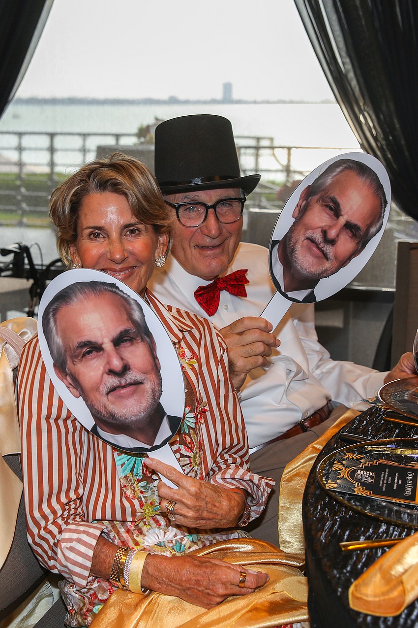 Audrey Robbins and Harry Leopold show their love for Maestro DeRenzi.