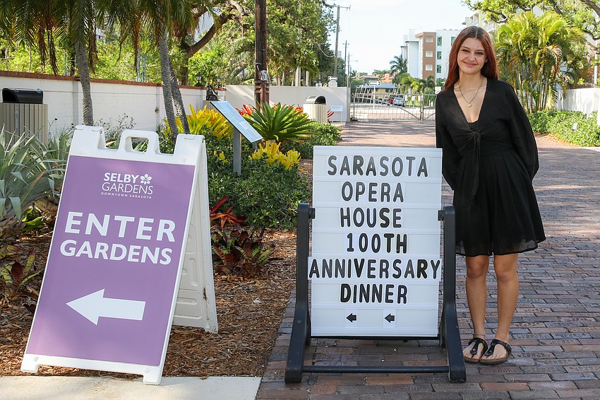 Olivia Andrzejewski-Wilson makes sure guests head in the right direction.