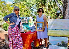 Artist Ena Jasmin Carroll credited her friend and fellow artist Pat Lundy with bringing her in for the second annual Artists in the Garden last weekend at Longboat Island Chapel. A dozen local artists showcased and sold their works at the two-day event.