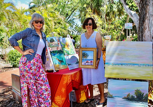 Artist Ena Jasmin Carroll credited her friend and fellow artist Pat Lundy with bringing her in for the second annual Artists in the Garden last weekend at Longboat Island Chapel. A dozen local artists showcased and sold their works at the two-day event.