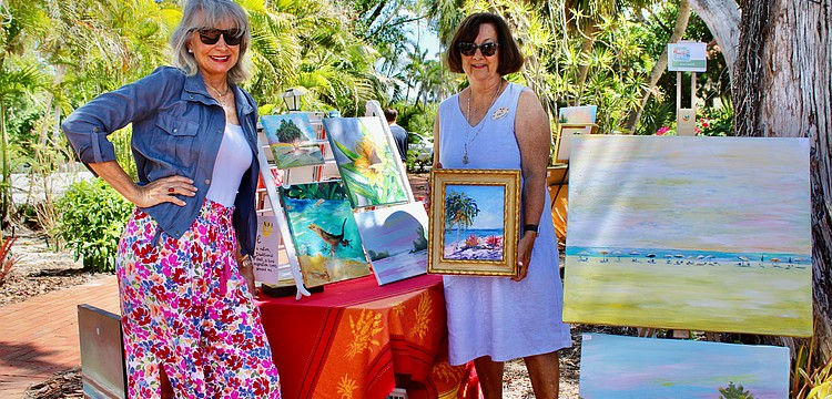 Artist Ena Jasmin Carroll credited her friend and fellow artist Pat Lundy with bringing her in for the second annual Artists in the Garden last weekend at Longboat Island Chapel. A dozen local artists showcased and sold their works at the two-day event.