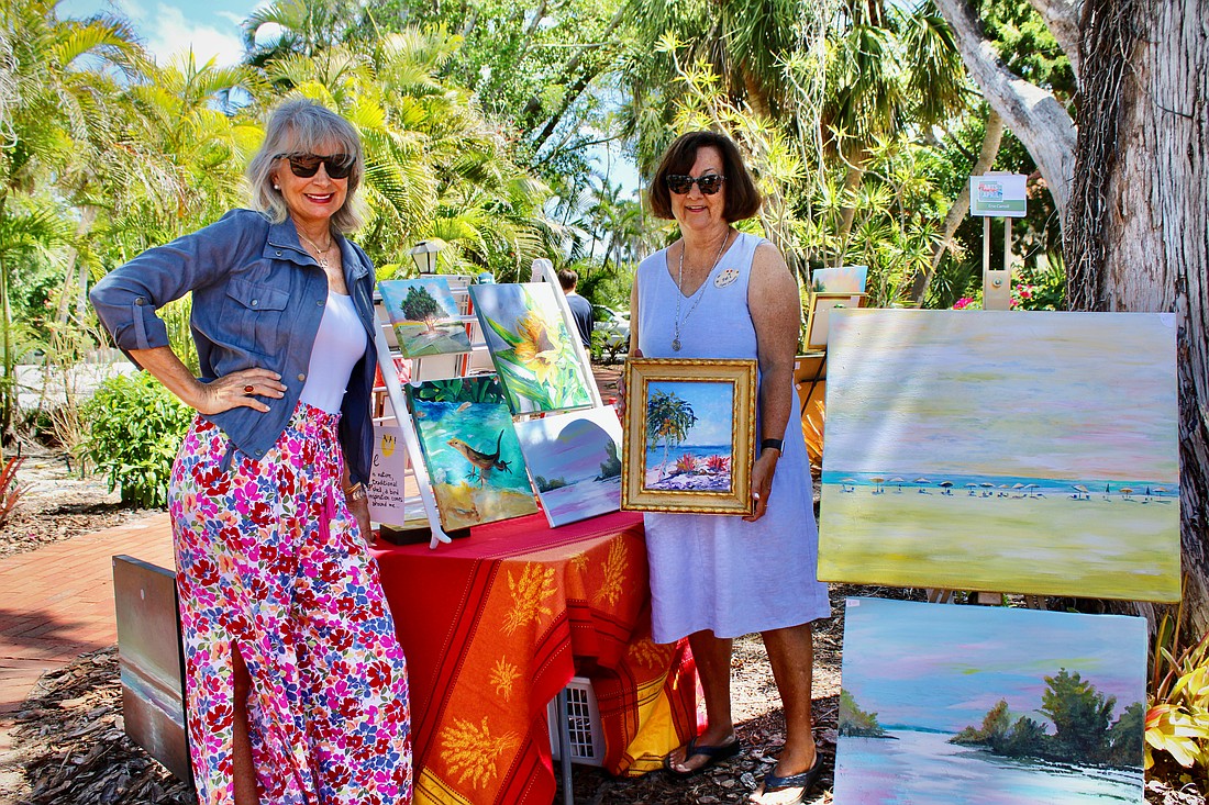 Artist Ena Jasmin Carroll credited her friend and fellow artist Pat Lundy with bringing her in for the second annual Artists in the Garden last weekend at Longboat Island Chapel. A dozen local artists showcased and sold their works at the two-day event.