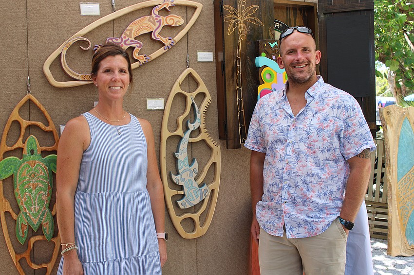 Taylor and Whit Wesenberg, the creatives at Humu's Island Treasures, said they have been grateful to pursue their love of art together. The wooden art pieces are hand-carved and hand-painted.
