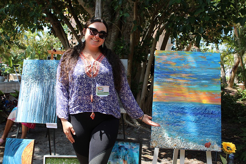 Victoria Konsavage said she was thrilled to sell one of her artworks at this year's Artists in the Garden.