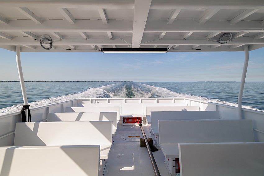 Though some seating is open air aboard the Manatee Belle, it also offers indoor, air conditioned accommodations.