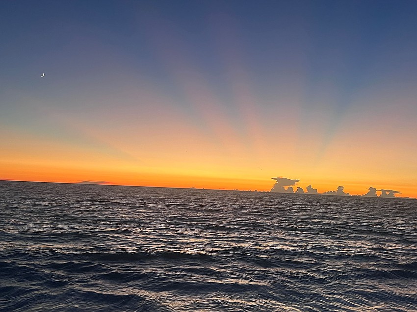Carrie Buchman captured this photo of the sun rays over the Gulf from Four Winds on Longboat Key.