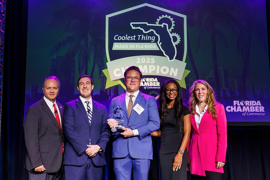 Chromalloy, based in Palm Beach Gardens, Florida, was the 2025 winner of the inaugural Coolest Thing Made in Florida competition. The company manufactures jet engine replacement parts.