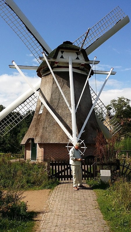 A member views a windmill in the Netherlands.