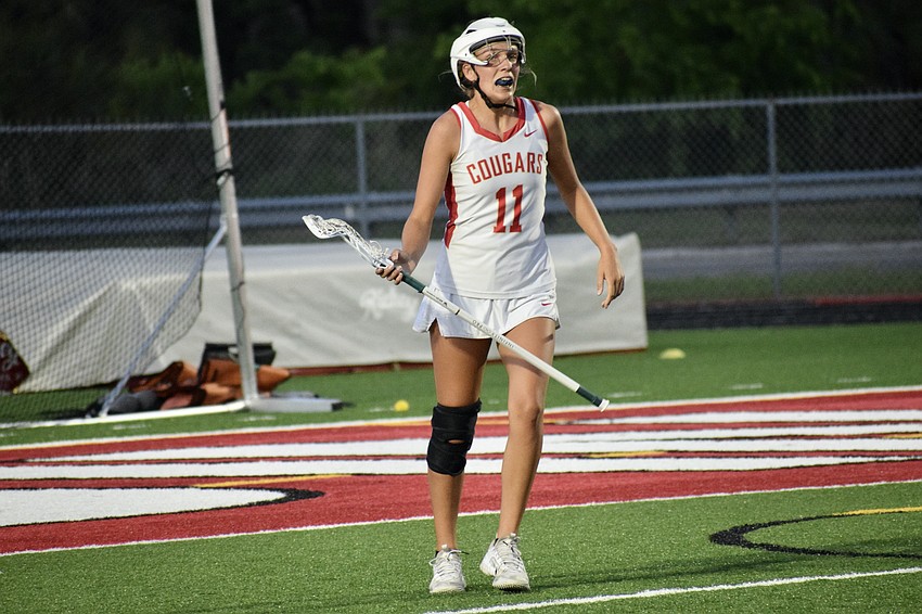 Kayleigh Bergstrom, a midfielder, notched her 100th point of the season on April 10, when she scored a team-high seven goals to usher Cardinal Mooney into the district title game.