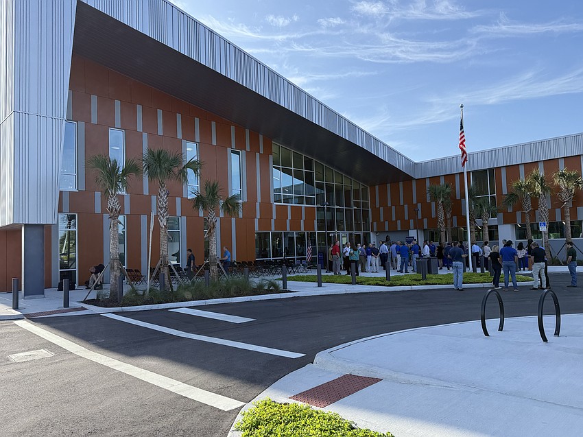 The entry court at the new Sarasota County Planning and Development Services one stop shop off Apex Road.