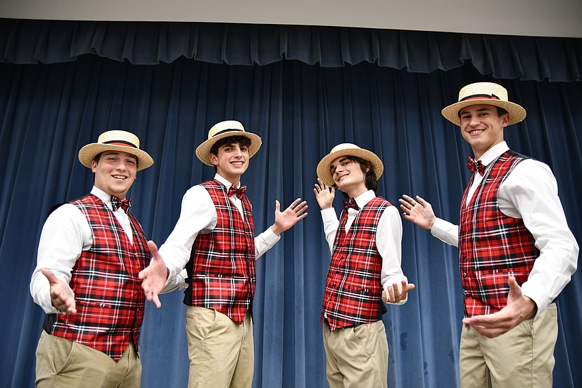 Windermere High School seniors Chandler Hall, George Kudmani, Connor Kelly and Andrew Rockefeller were inspired to form A Good Old Barbershop Quartet after 15-year vocal lead of The Dapper Dans at Walt Disney World, Myron Whittlesey, visited the school to talk to the choir.