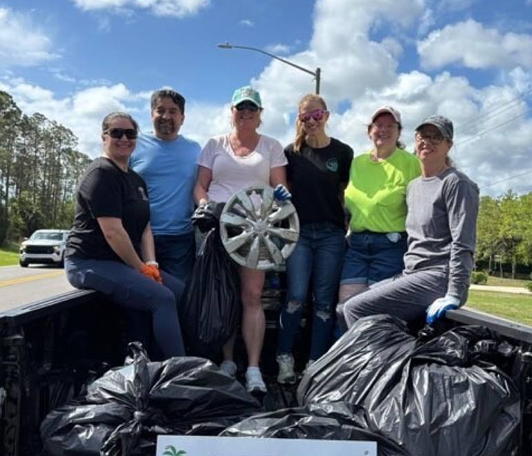 Volunteers in the 2026 Keep Palm Coast Clean event collected over 450 pounds of trash. Courtesy of Palm Coast