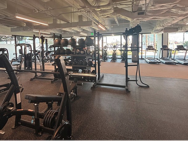 Riverplace Tower fitness center and lounge on the Downtown Southbank.