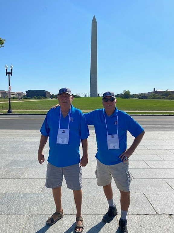 Gary Gibellina and Glen Gibellina take an Honor Flight to Washington, D.C. in 2025. Gibellina has taken three flights as a volunteer guardian.