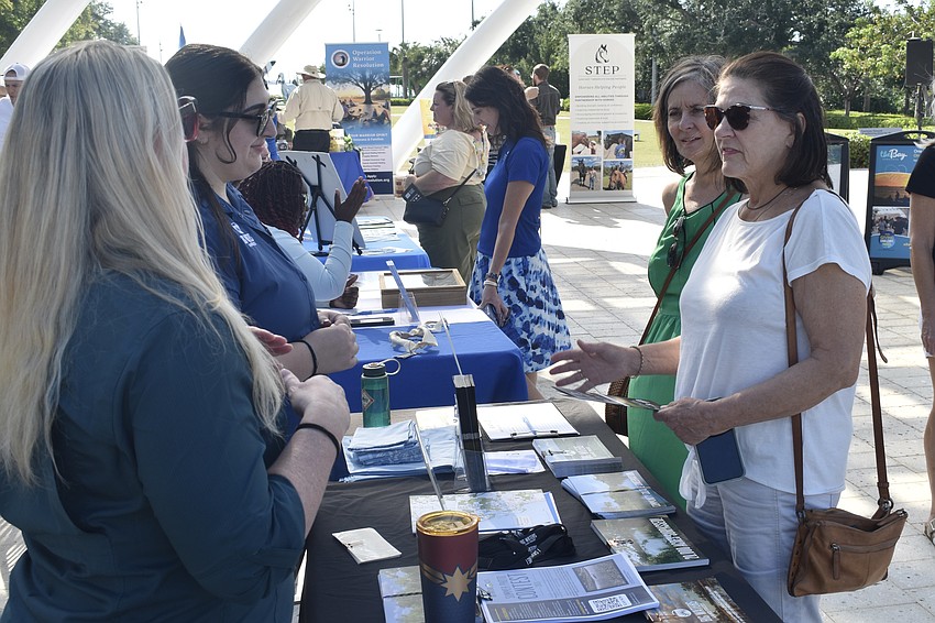 Connie Brown and Molly Rabin of Big Waters Land Trust talk with Sherri Valenti and Lauren Miller.