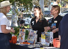 Lauren Luke of Resilient Retreat speaks with Traci Willingham of Neuro Challenge Foundation for Parkinson's and Karen Misantone of Sarasota Opera.