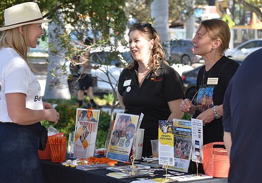 Lauren Luke of Resilient Retreat speaks with Traci Willingham of Neuro Challenge Foundation for Parkinson's and Karen Misantone of Sarasota Opera.