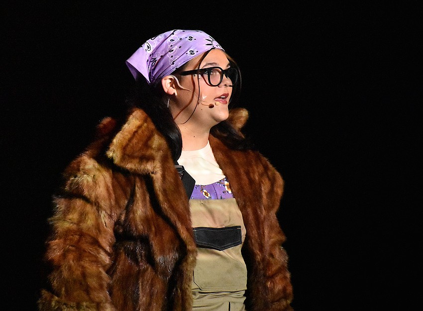 Sophomore Lizzy Vogt went into the production as stage manager, but also stepped in to cover two roles on stage as well.