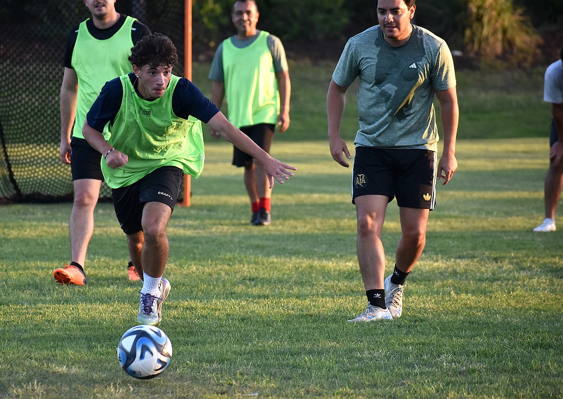 Lakewood Ranch's Mateo Orlandini and East Bradenton's Alex Molina both have a passion for soccer and love to play with new people at the Lakewood Ranch Residents Soccer Club.