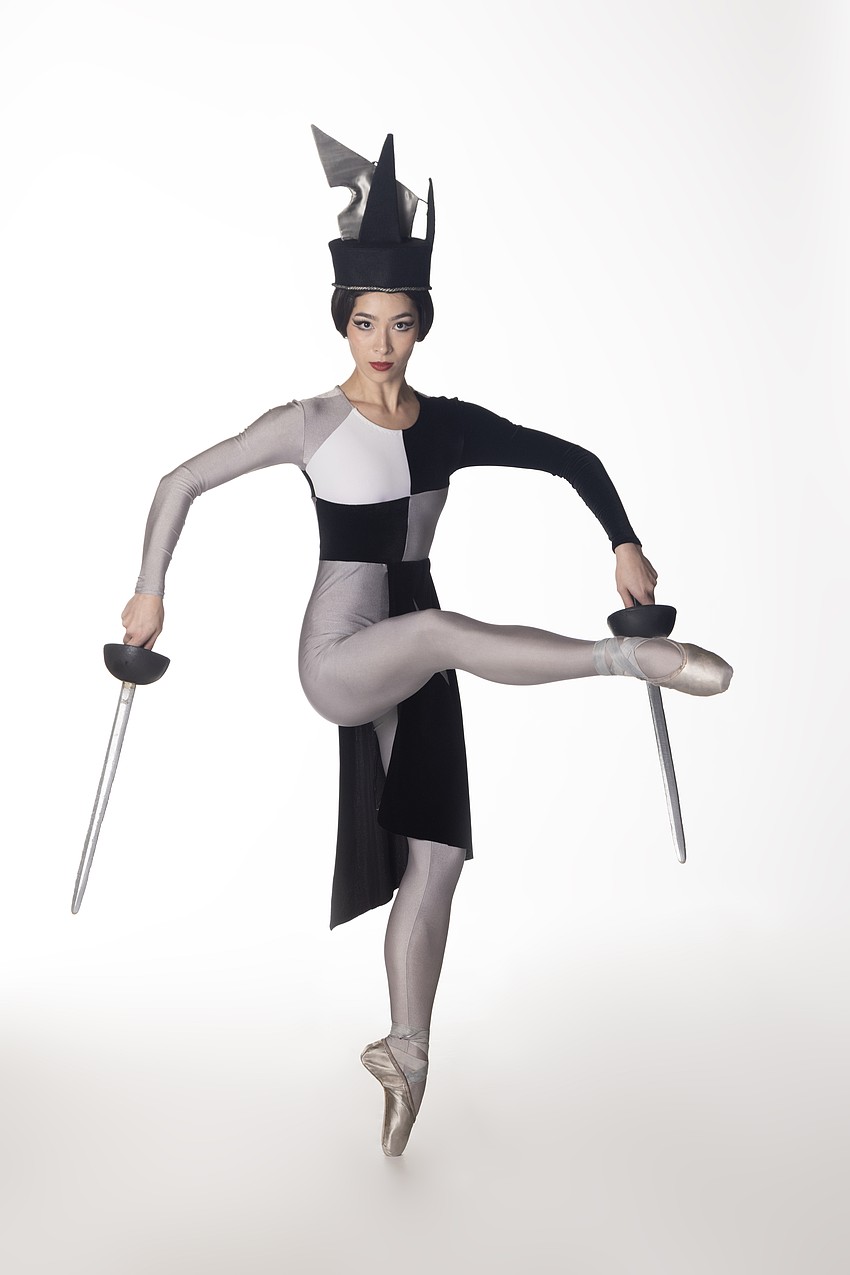 Sierra Abelardo stars as the Black Queen is Sarasota Ballet's production of Dame Ninette de Valois' 
