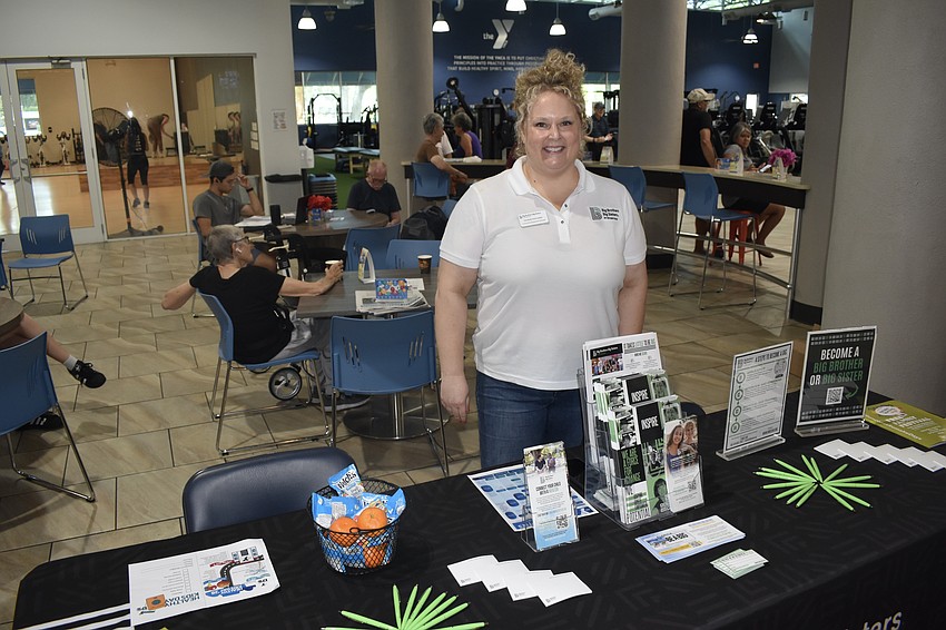 Lindsey Schroeder, community engagement manager at Big Brothers Big Sisters, staffed a table for the organization, which provides one-to-one mentoring relationships for young people.